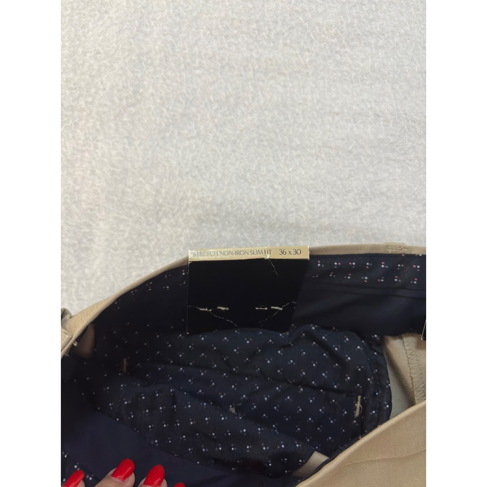 NWT Banana Republic Mens Performance Stretch Slim Fit Chino Pants Khaki 36x30 - Picture 4 of 9